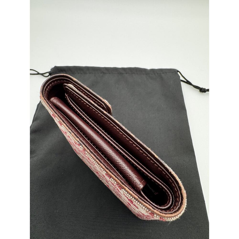 Louis Vuitton Monogram Mini Lin Red Canvas Compact Wallet Bifold Made in France - Picture 8 of 16